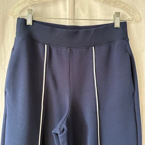 SPANX Navy AirEssentials Straight Leg Pique Pants - Picture 8 of 13
